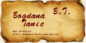 Bogdana Tanić vizit kartica